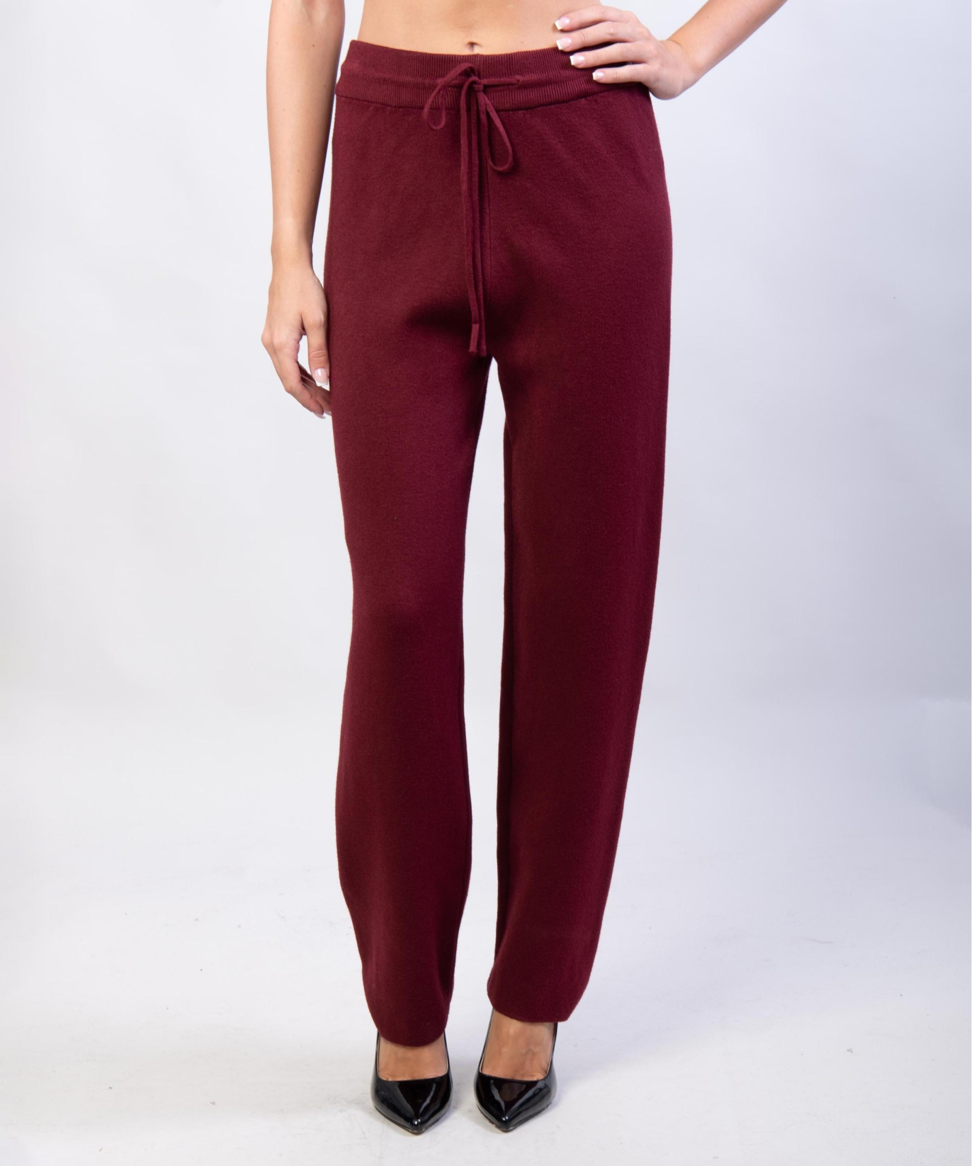 Pantaloni a palazzo in maglia