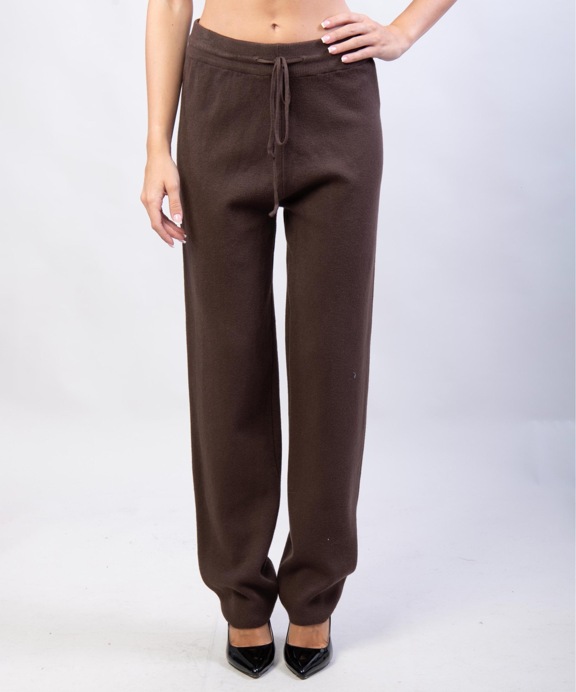 Pantaloni a palazzo in maglia