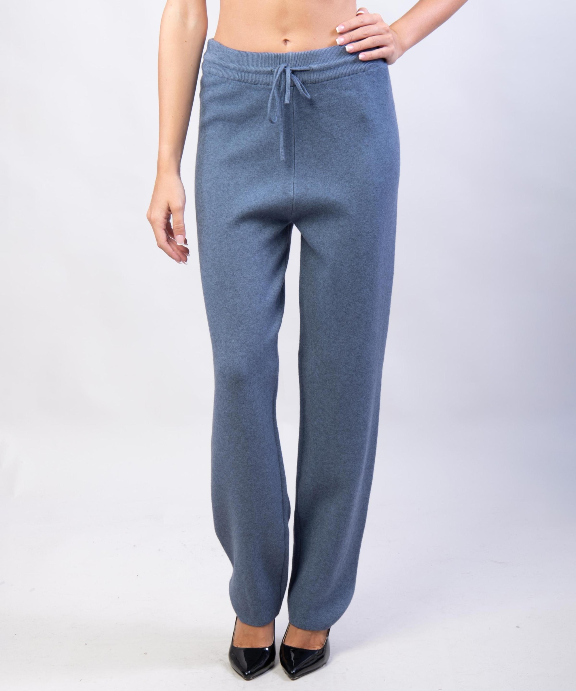 Pantaloni a palazzo in maglia