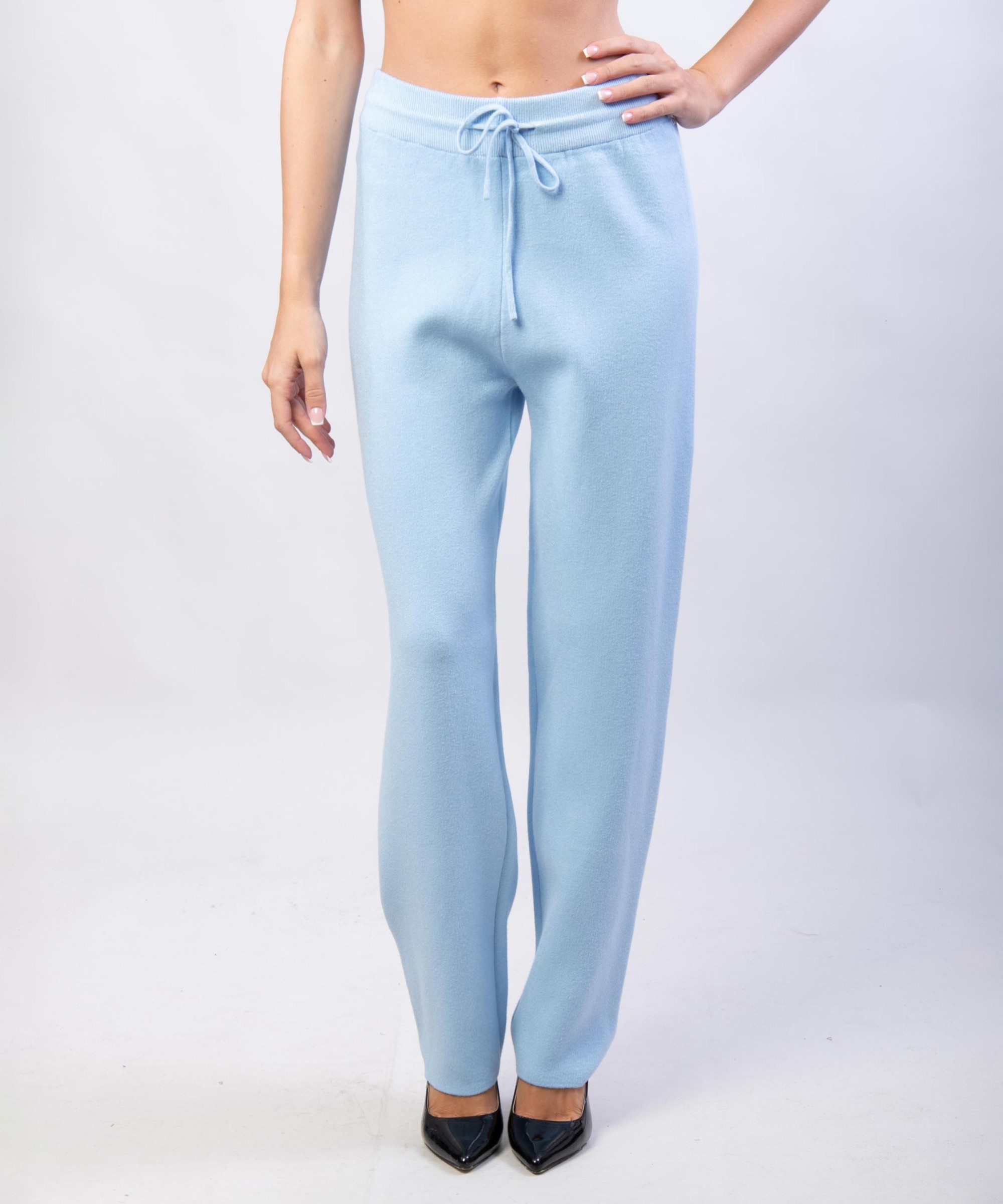 Pantaloni a palazzo in maglia