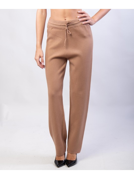 Pantaloni a palazzo in maglia