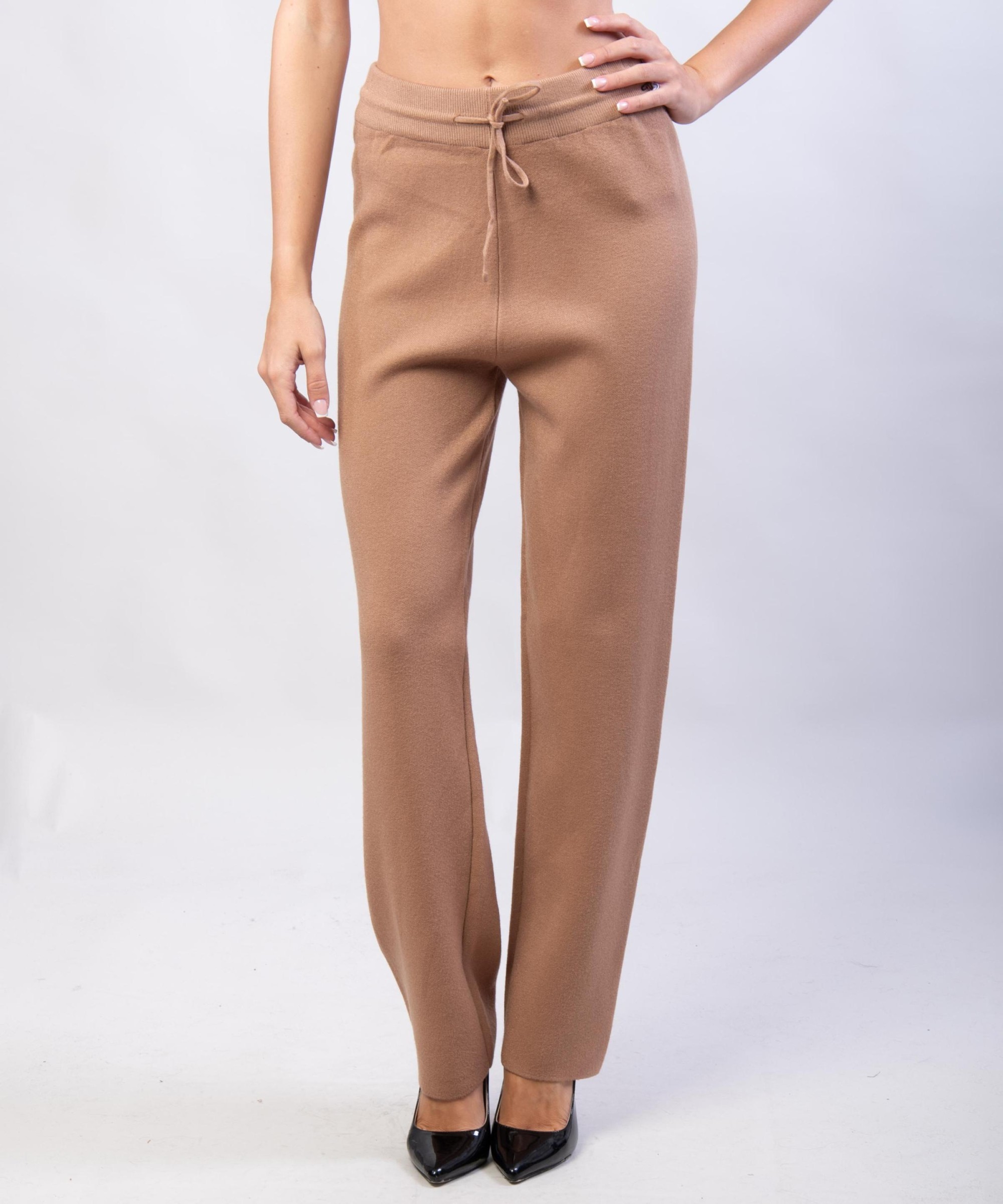 Pantaloni a palazzo in maglia