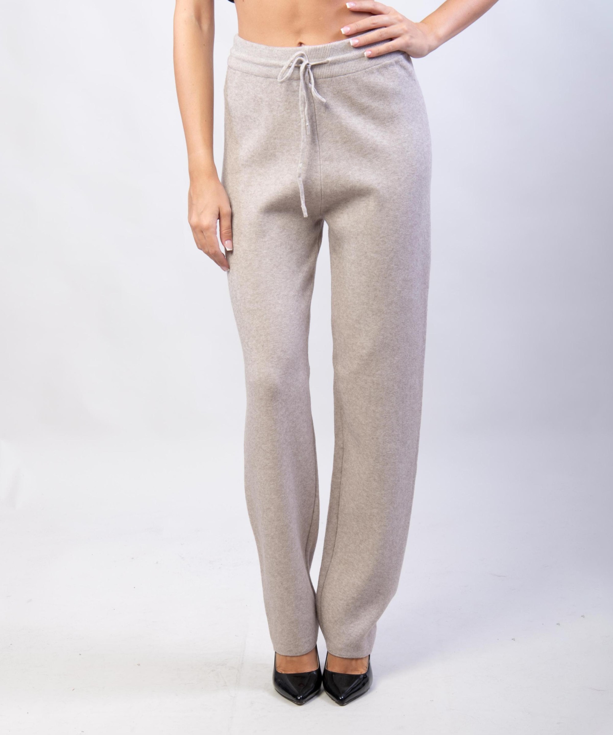 Pantaloni a palazzo in maglia