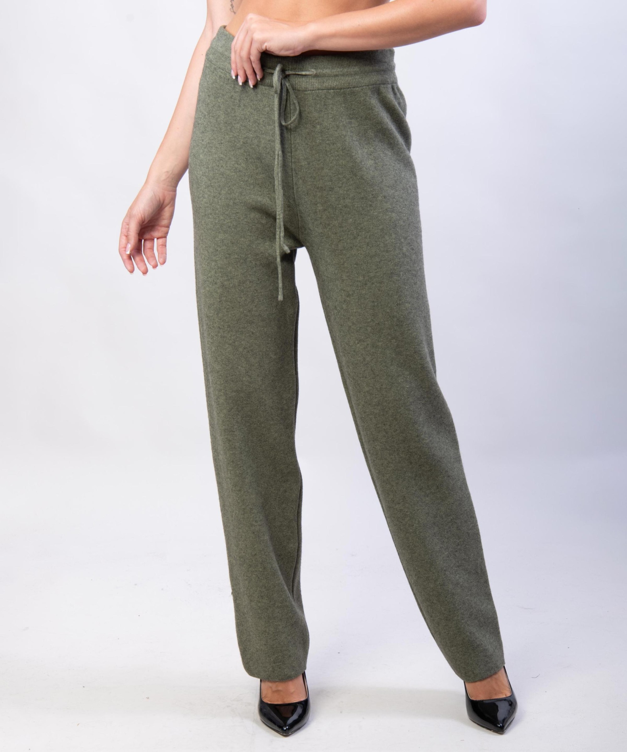 Pantaloni a palazzo in maglia