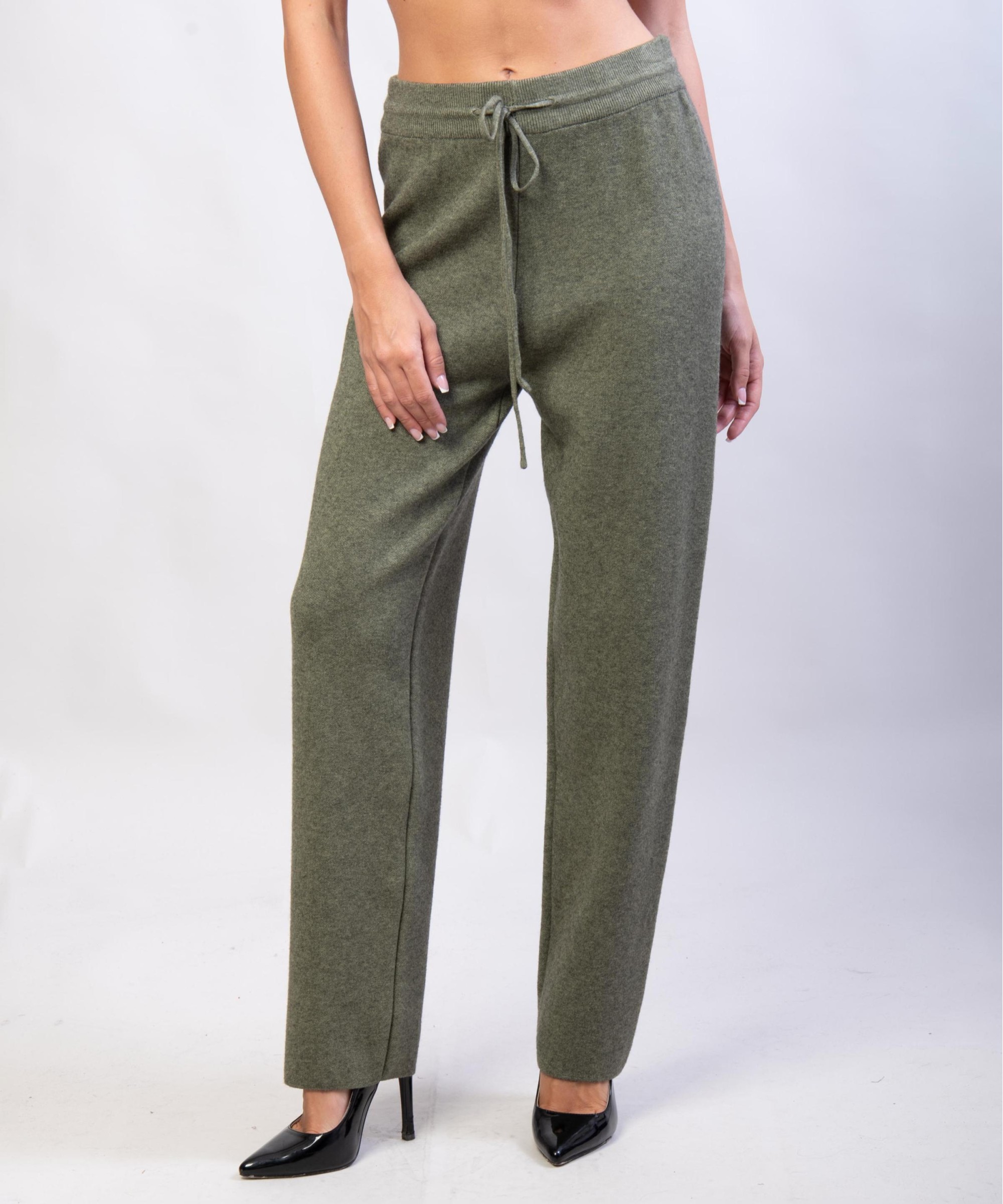 Pantaloni a palazzo in maglia