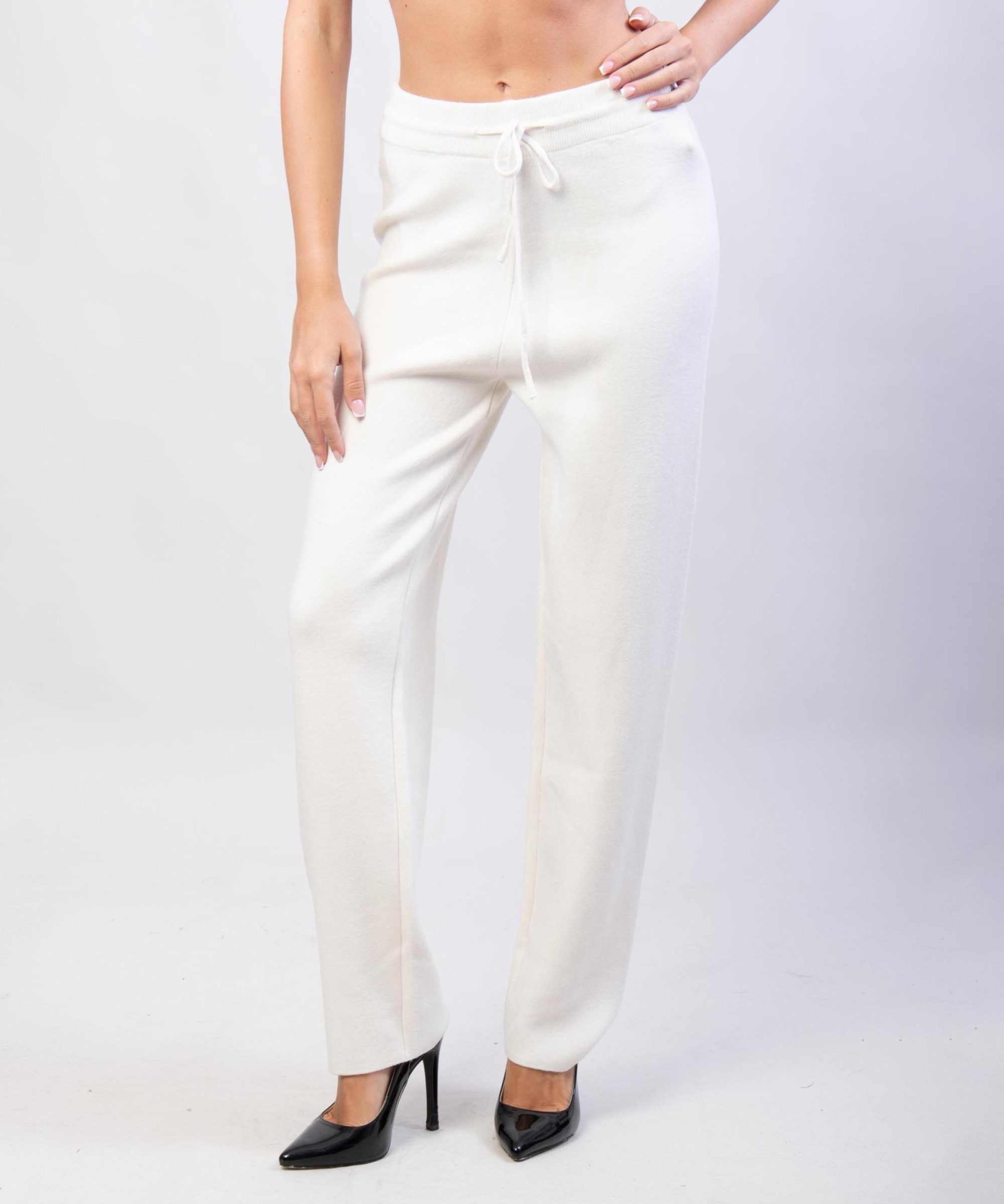 Pantaloni a palazzo in maglia
