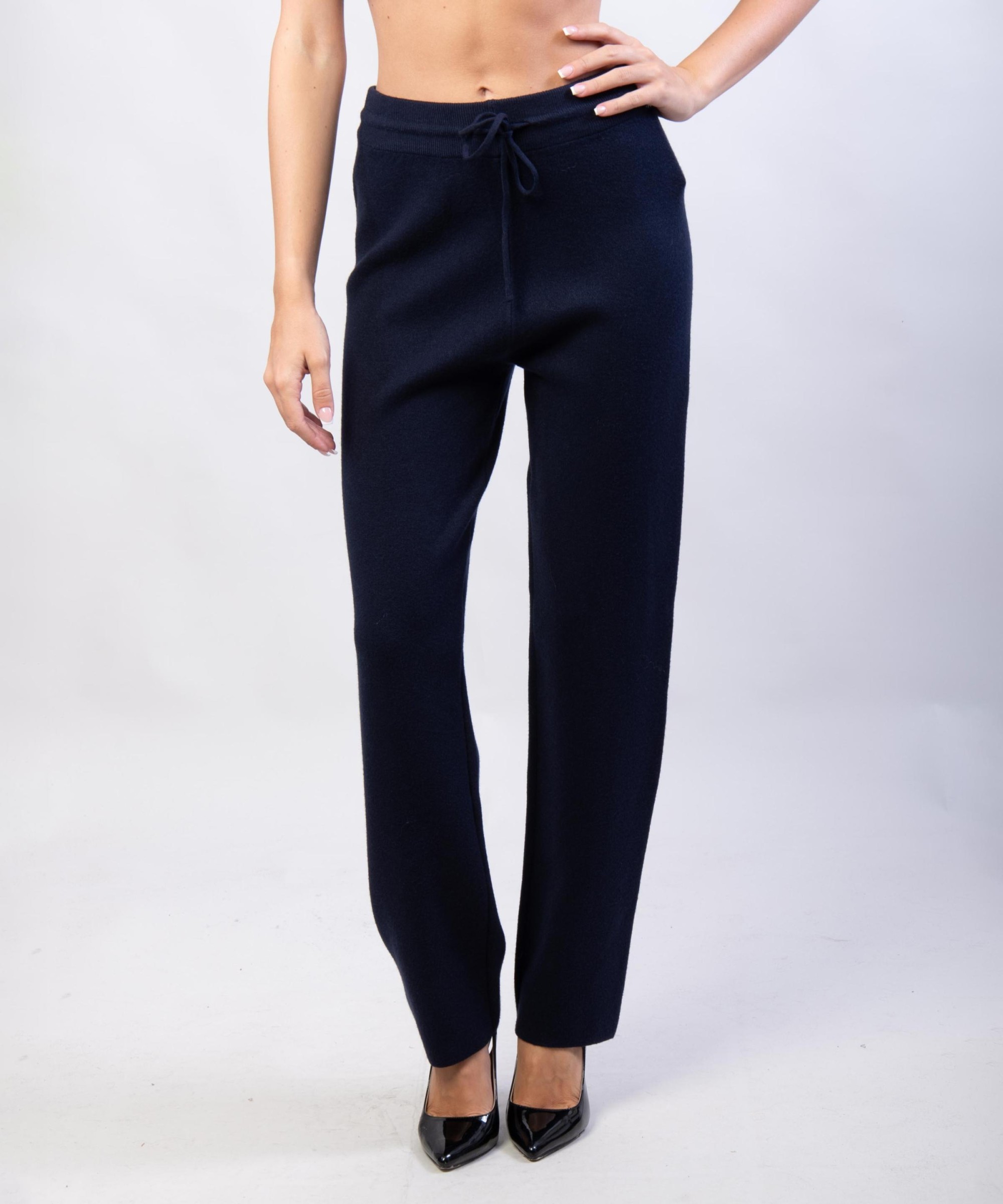 Pantaloni a palazzo in maglia