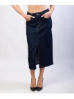 Gonna Midi in Jeans con Spacco Frontale
