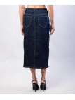 Gonna Midi in Jeans con Spacco Frontale