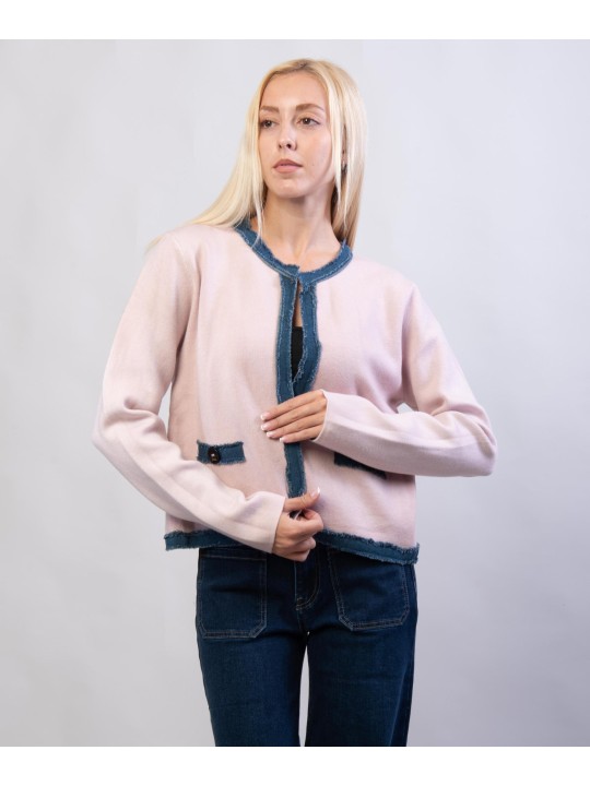 coprispalle doppio tessuto con borso in jeans