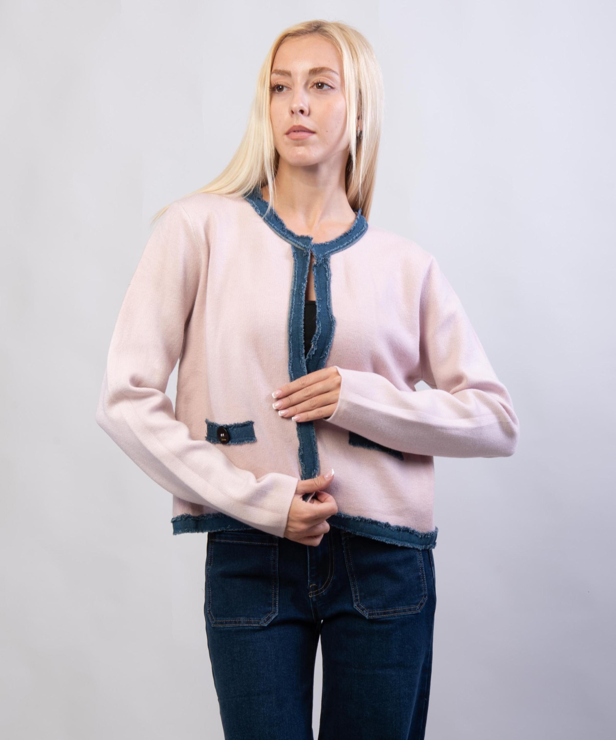 coprispalle doppio tessuto con borso in jeans
