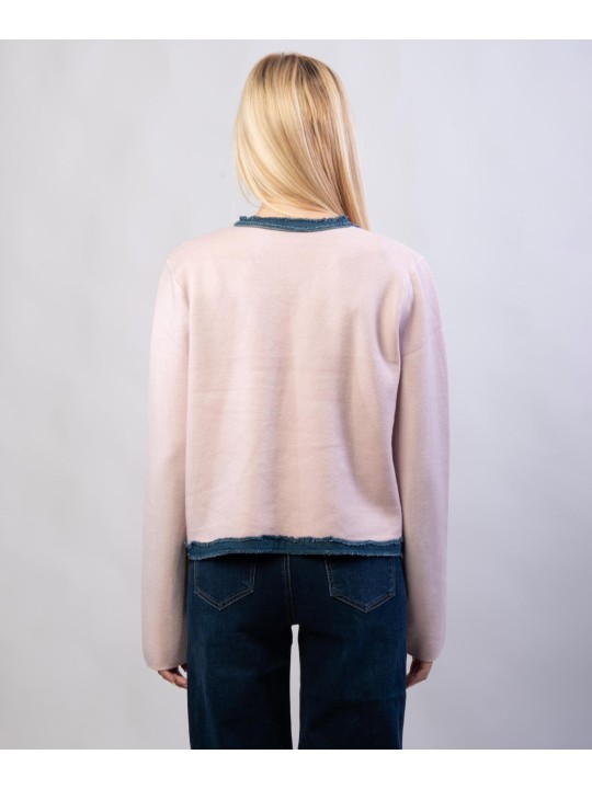 coprispalle doppio tessuto con borso in jeans