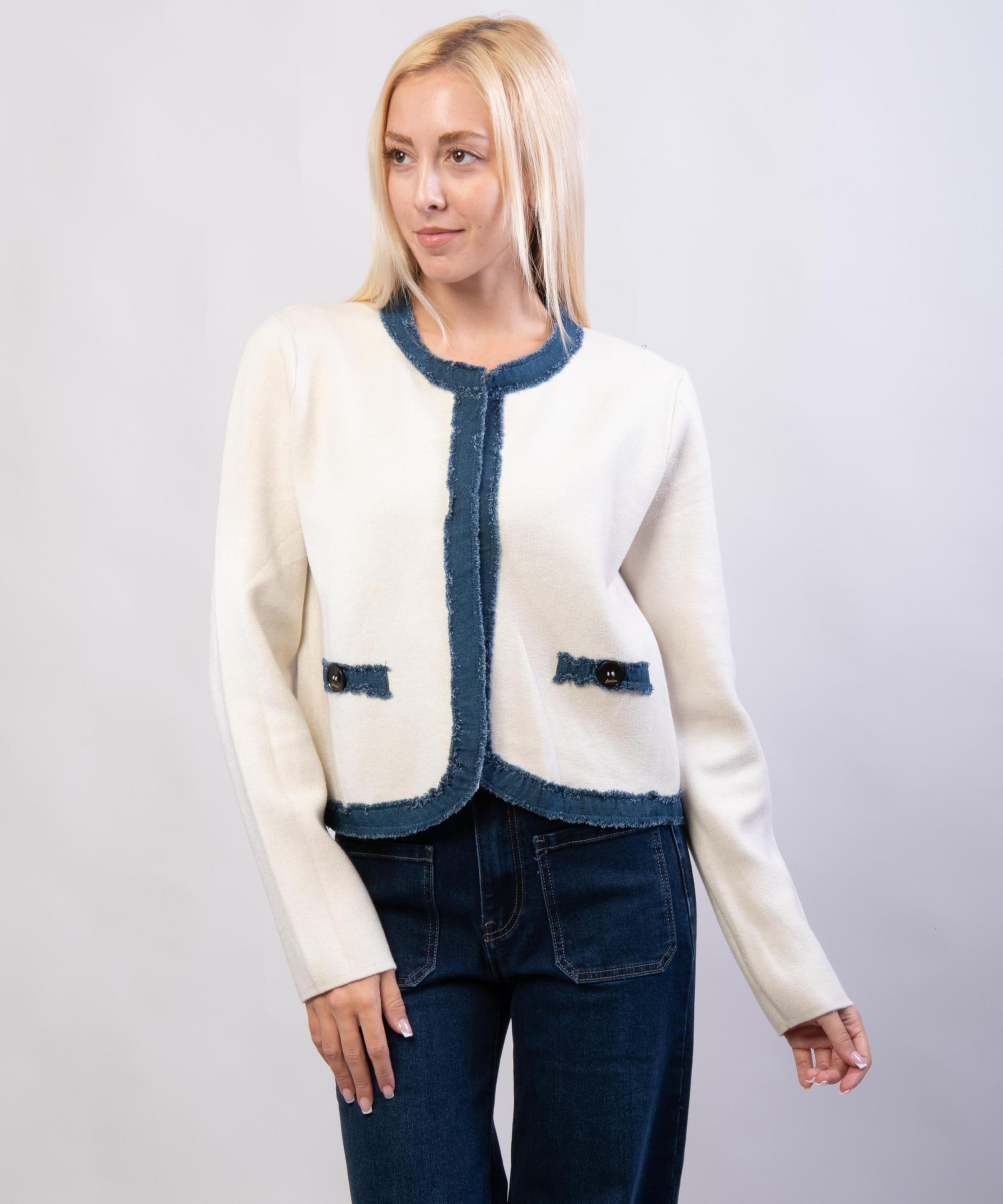 coprispalle doppio tessuto con borso in jeans