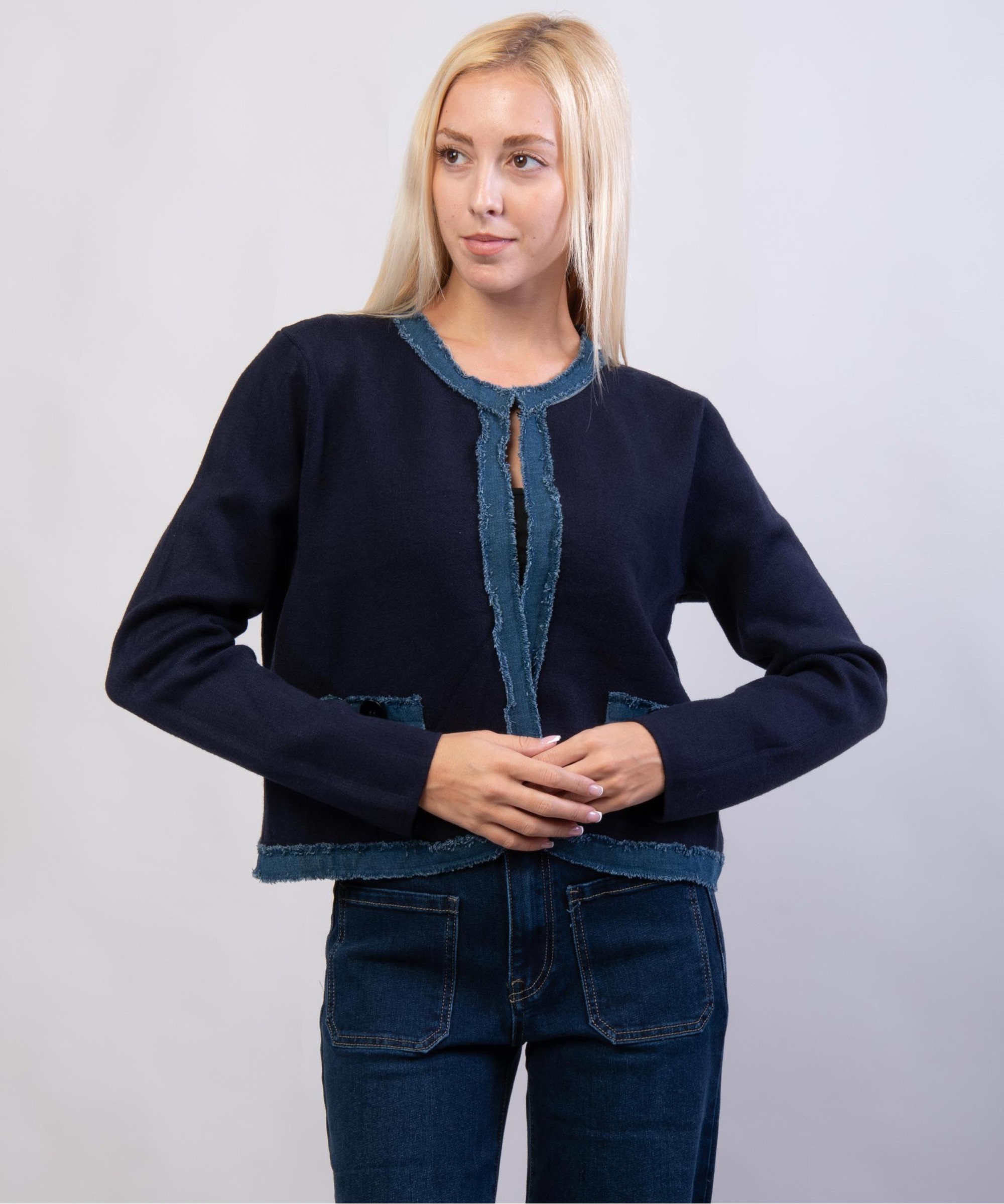 coprispalle doppio tessuto con borso in jeans