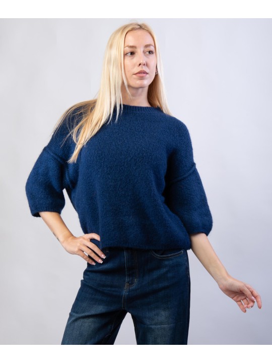 Maglione Misto Mohair con Maniche a 3/4