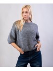 Maglione Misto Mohair con Maniche a 3/4