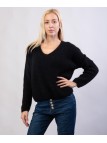 Maglione Misto Mohair con Scollo V