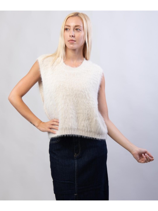 gilet con pelo