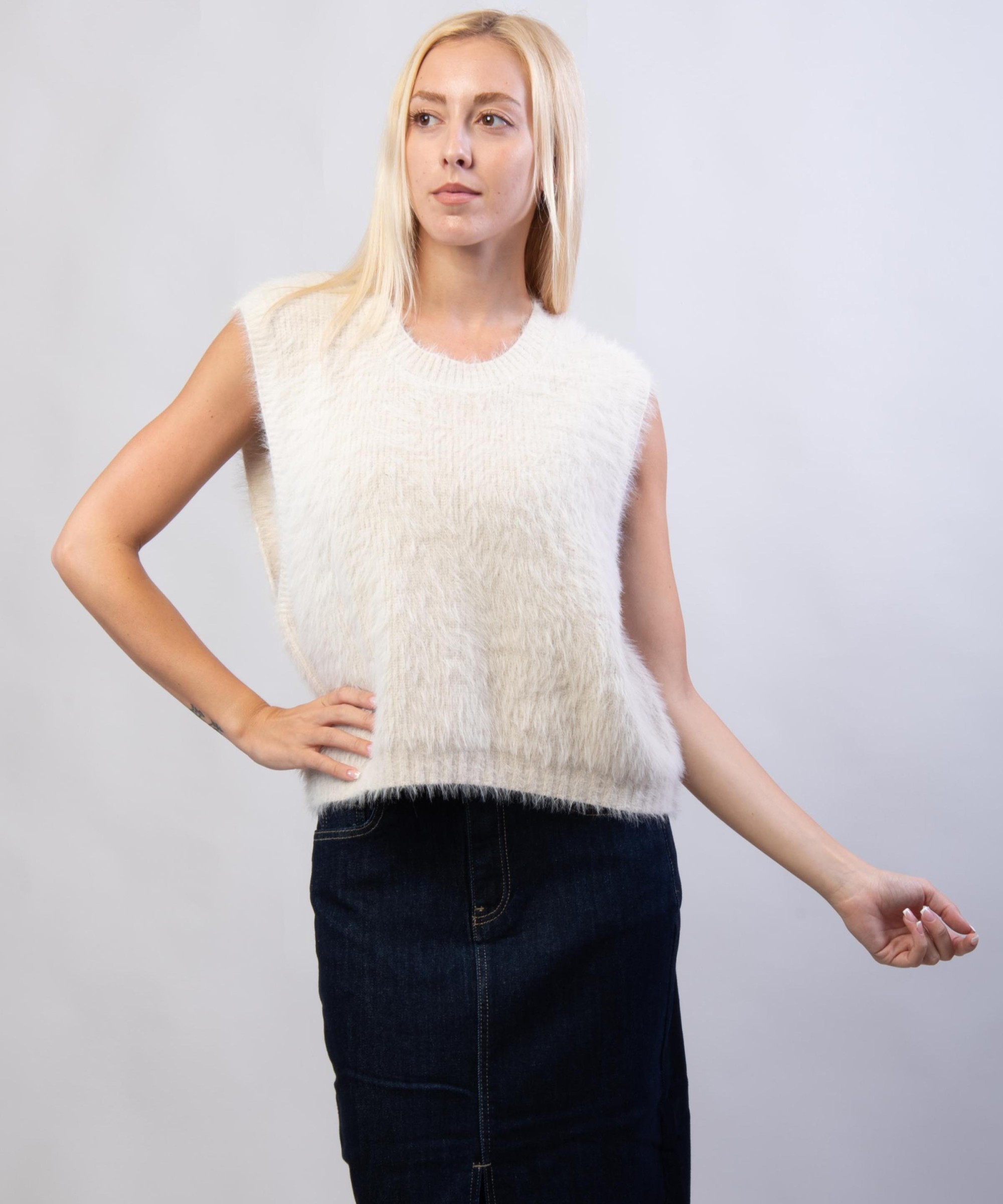 gilet con pelo