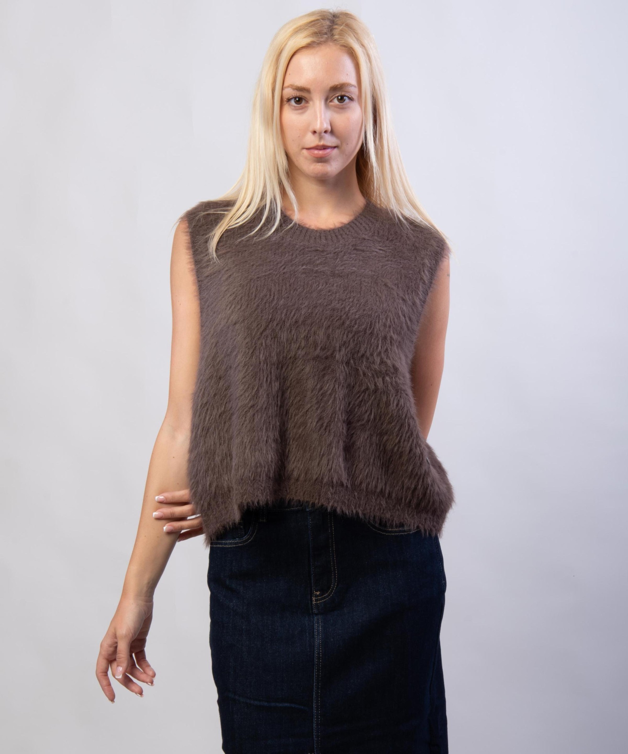 gilet con pelo