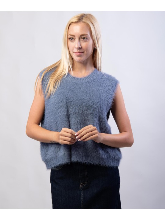 gilet con pelo