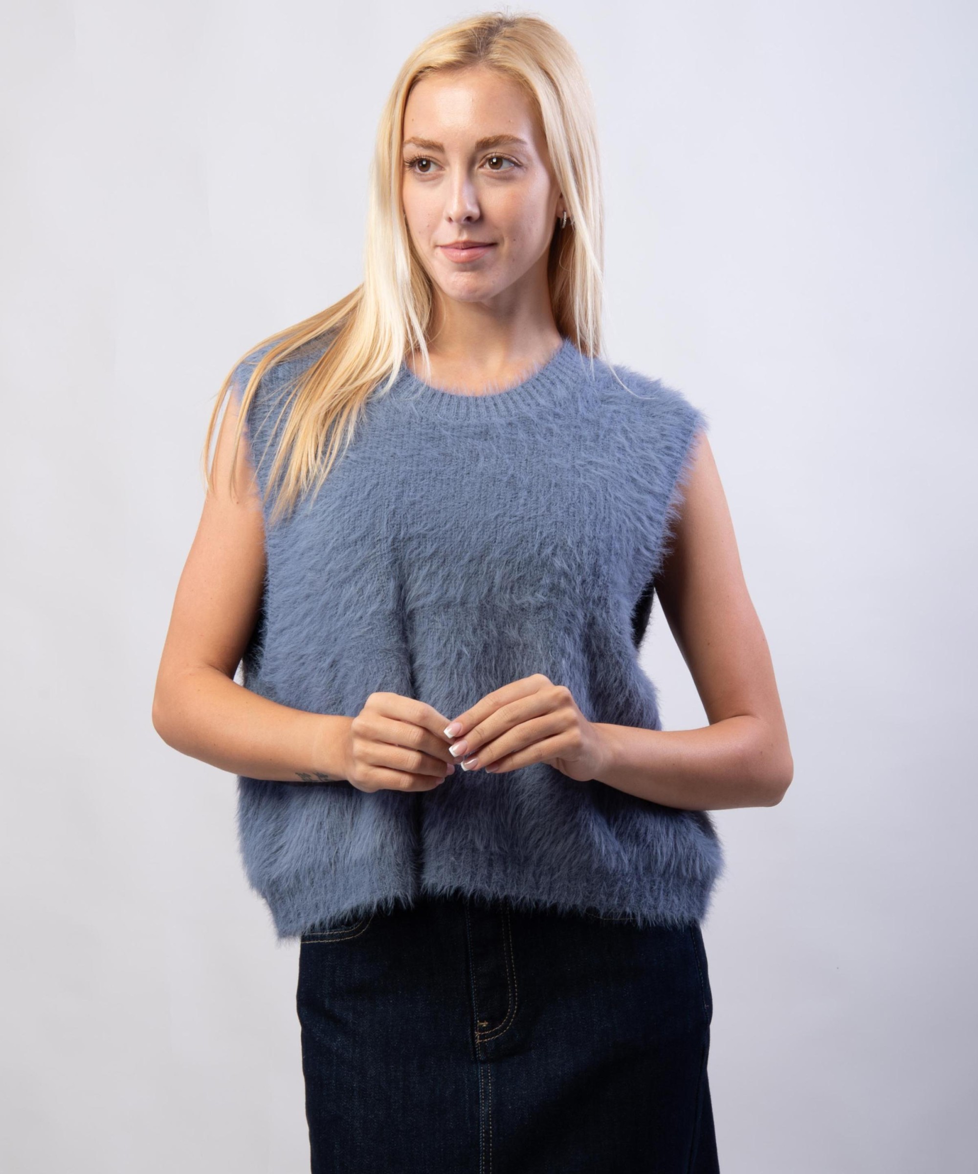 gilet con pelo