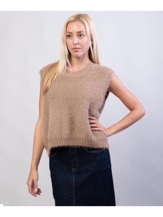 gilet con pelo