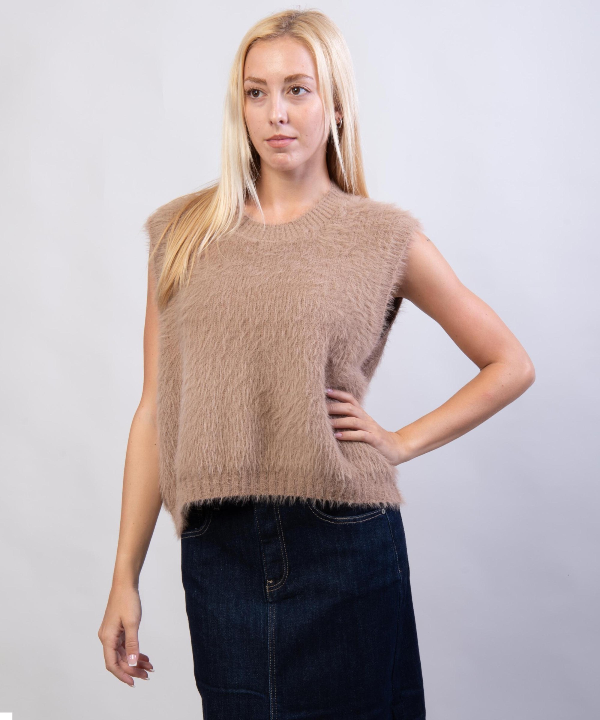gilet con pelo