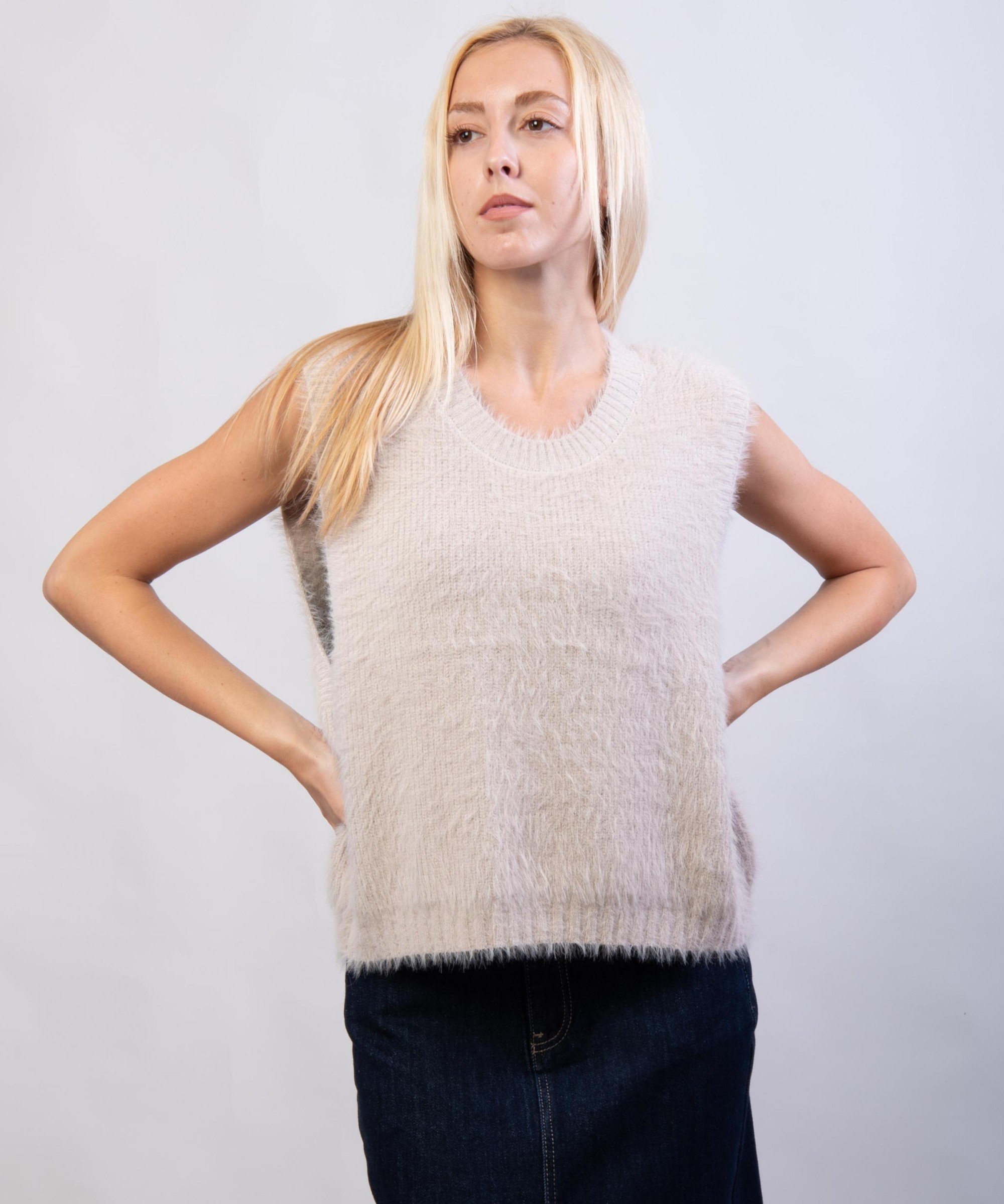 gilet con pelo