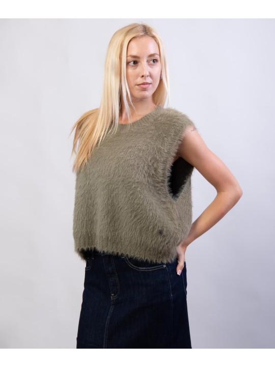 gilet con pelo
