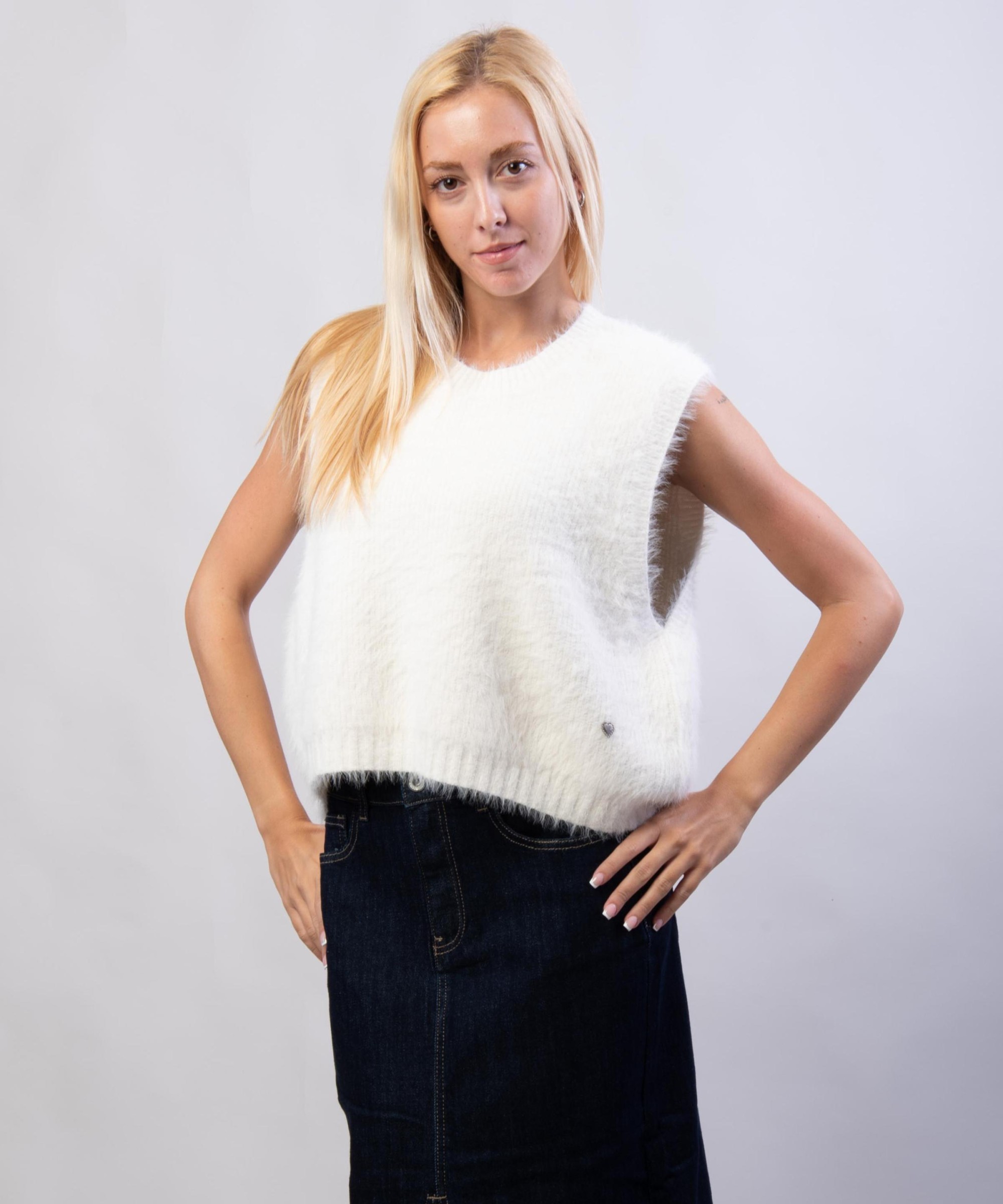 gilet con pelo