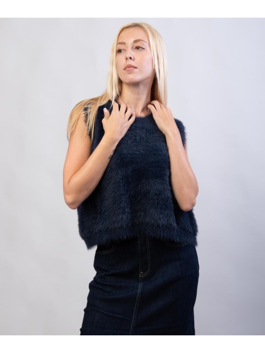 gilet con pelo