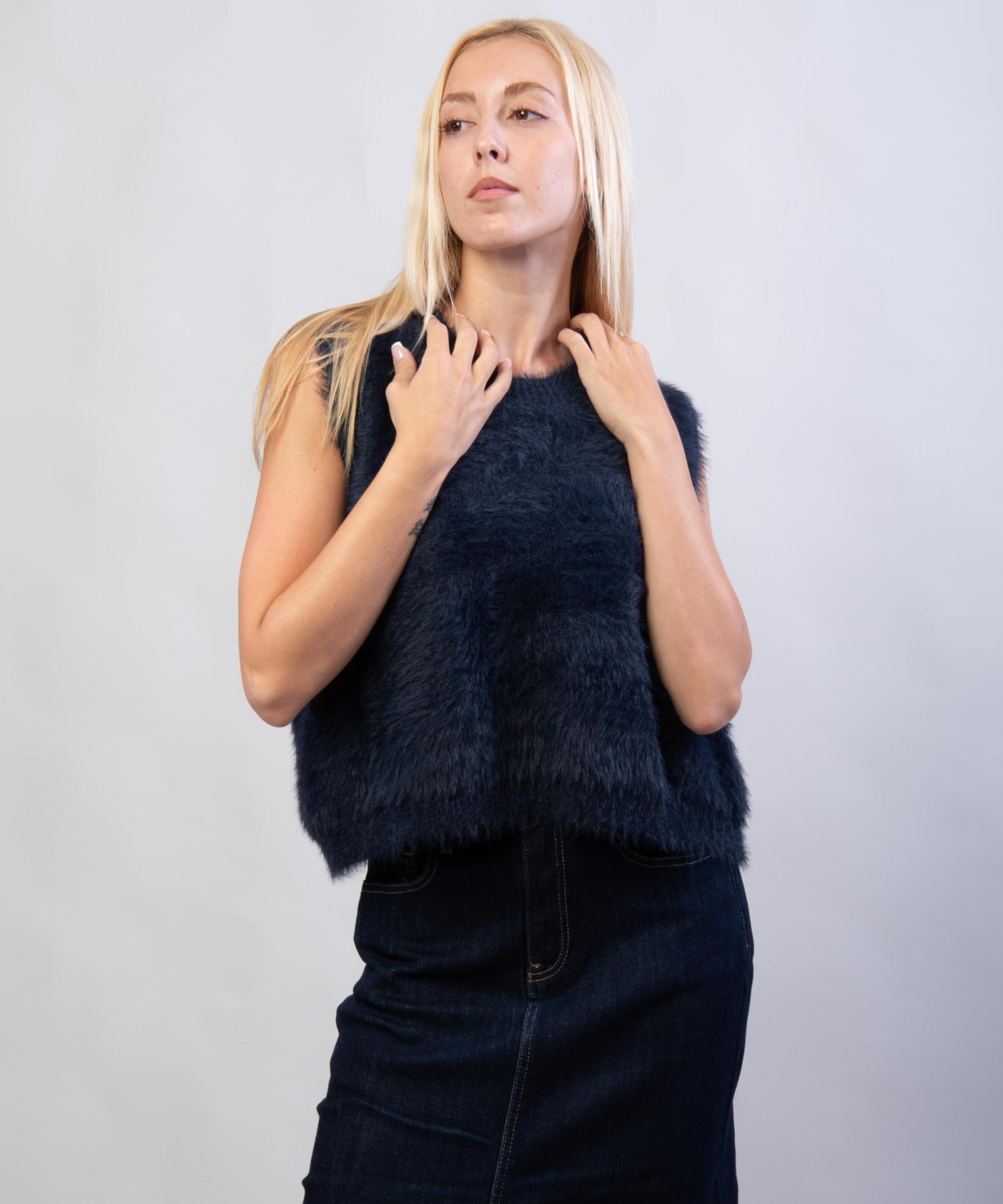 gilet con pelo
