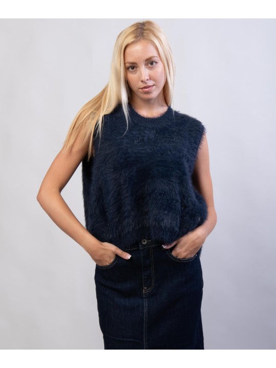 gilet con pelo