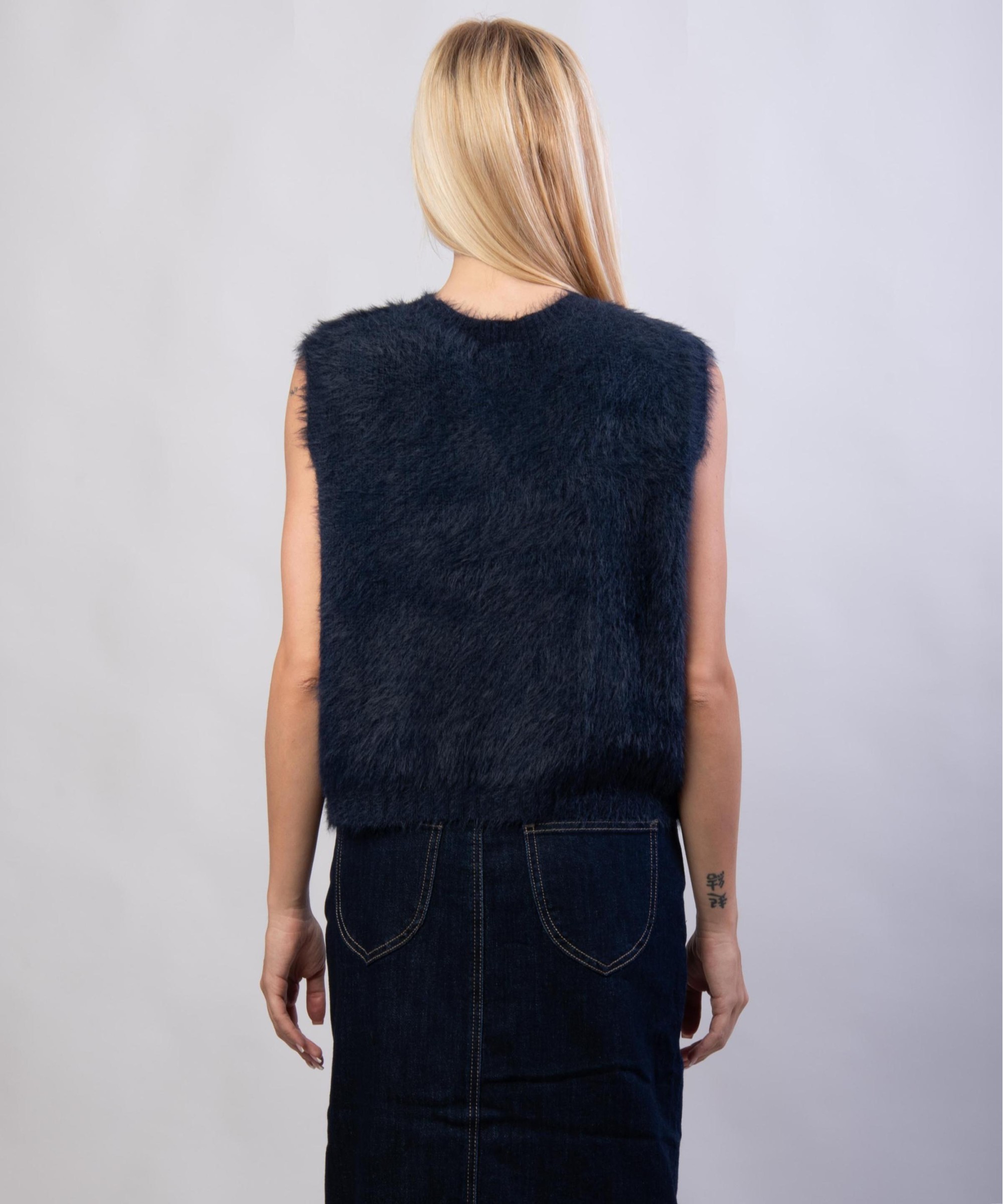 gilet con pelo