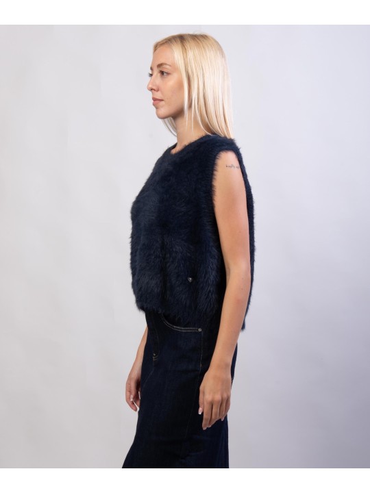 gilet con pelo