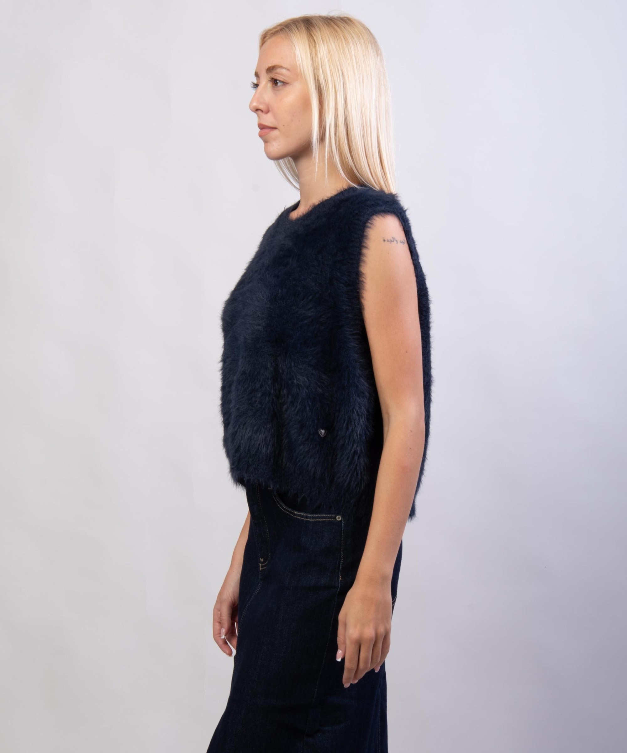 gilet con pelo
