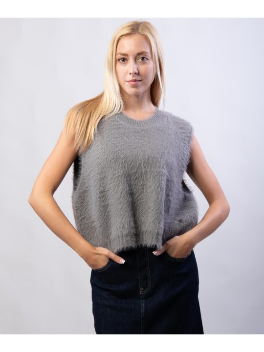 gilet con pelo