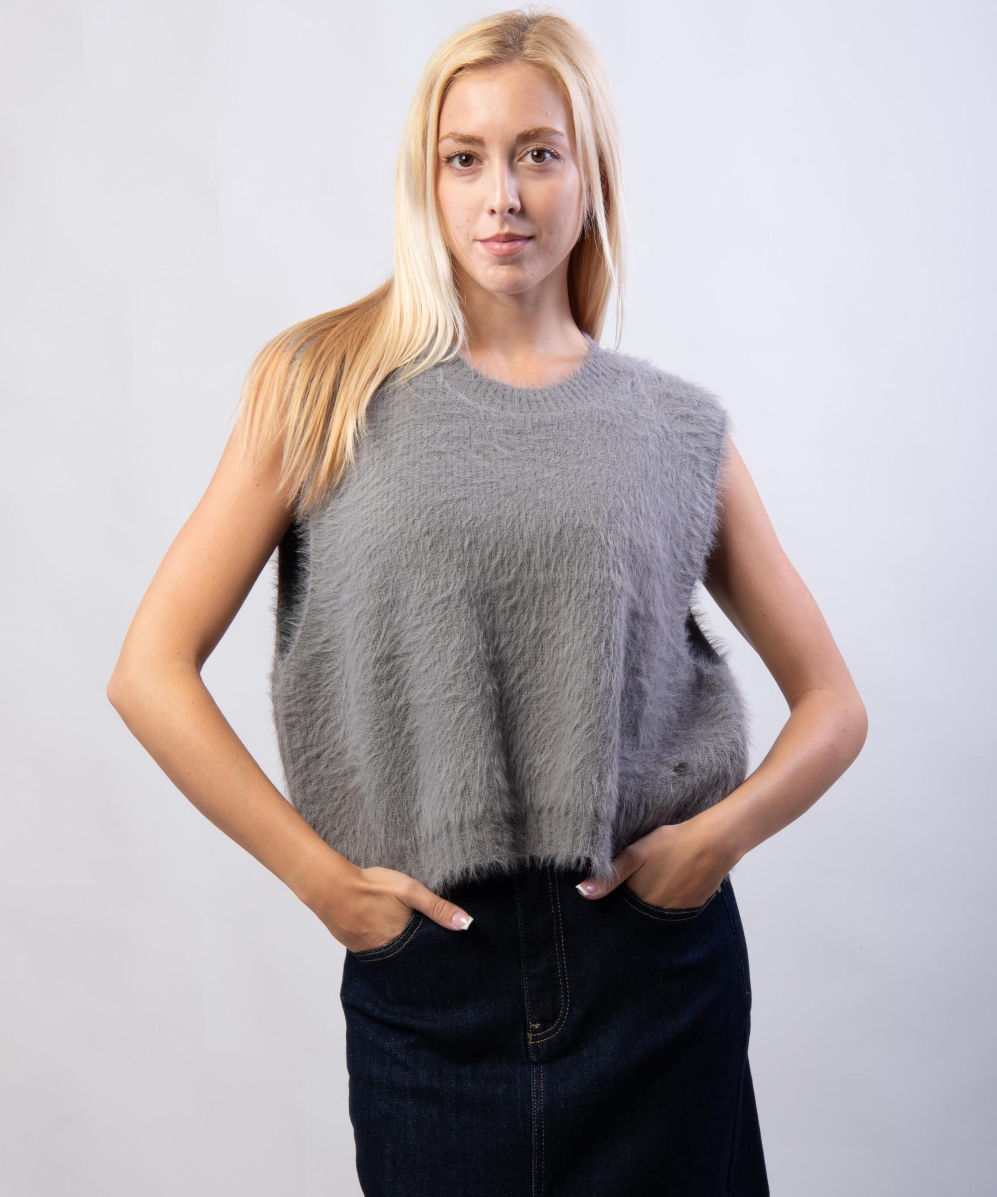 gilet con pelo