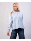 coprispalle con zip e cappuccio