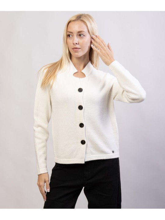 giacca in maglia con bottoni grandi