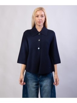 giacca in maglia con bottoni grandi