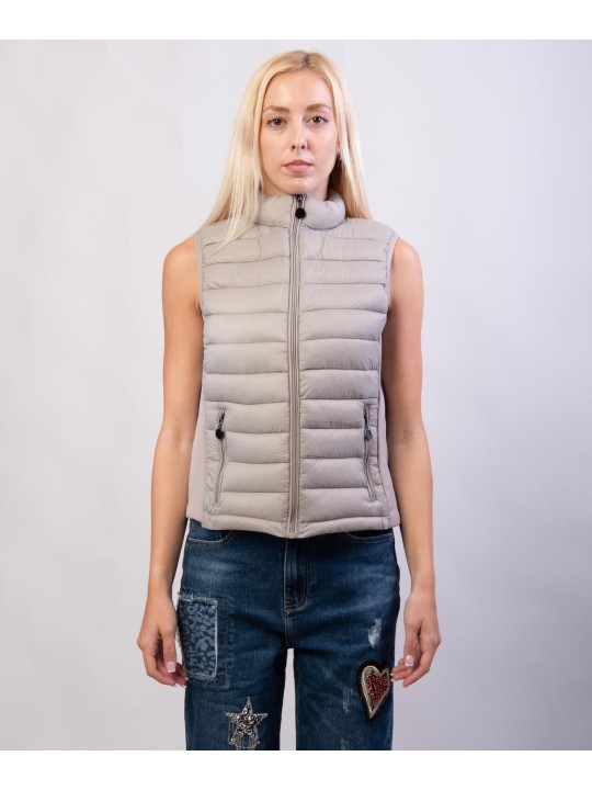 Gilet Piumino con Elastico in Vita