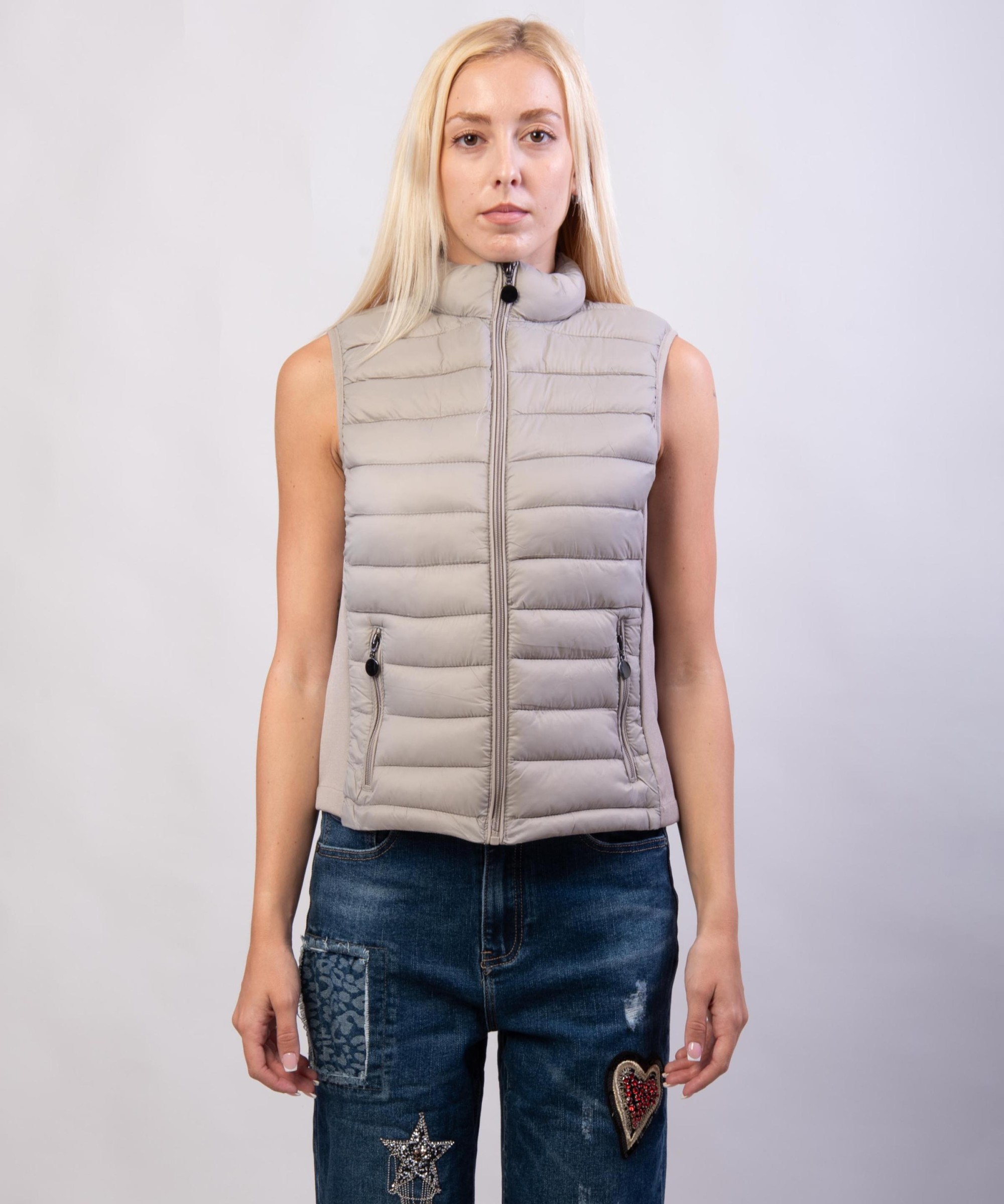 Gilet Piumino con Elastico in Vita