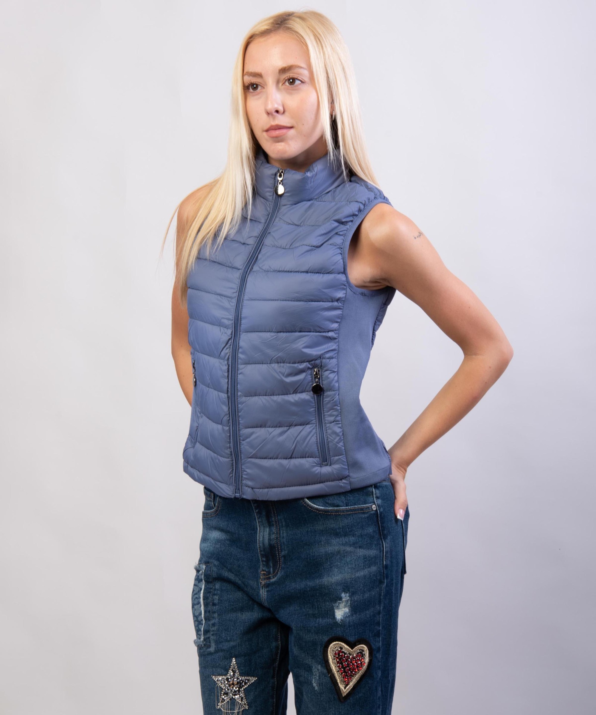 Gilet Piumino con Elastico in Vita