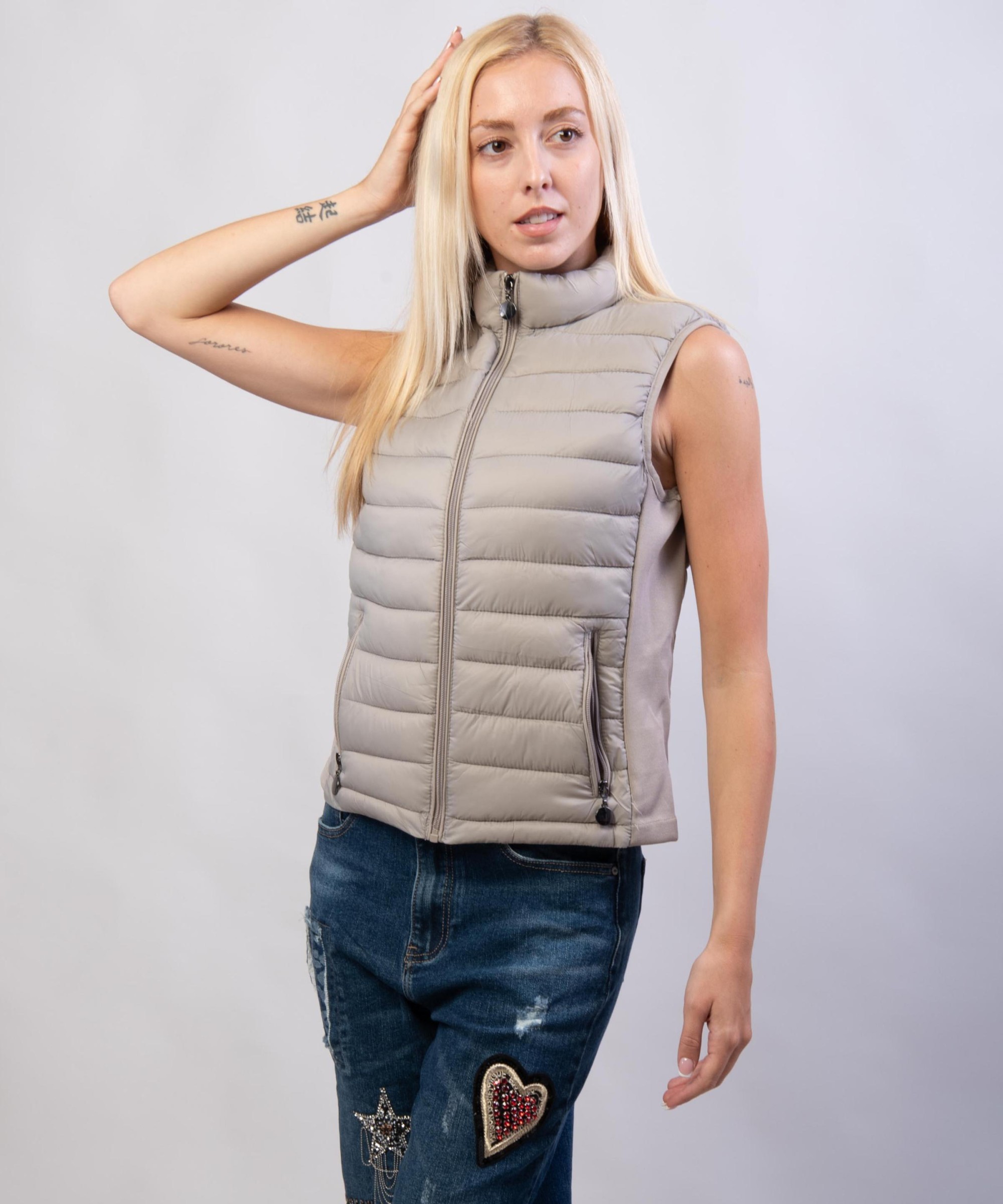 Gilet Piumino con Elastico in Vita