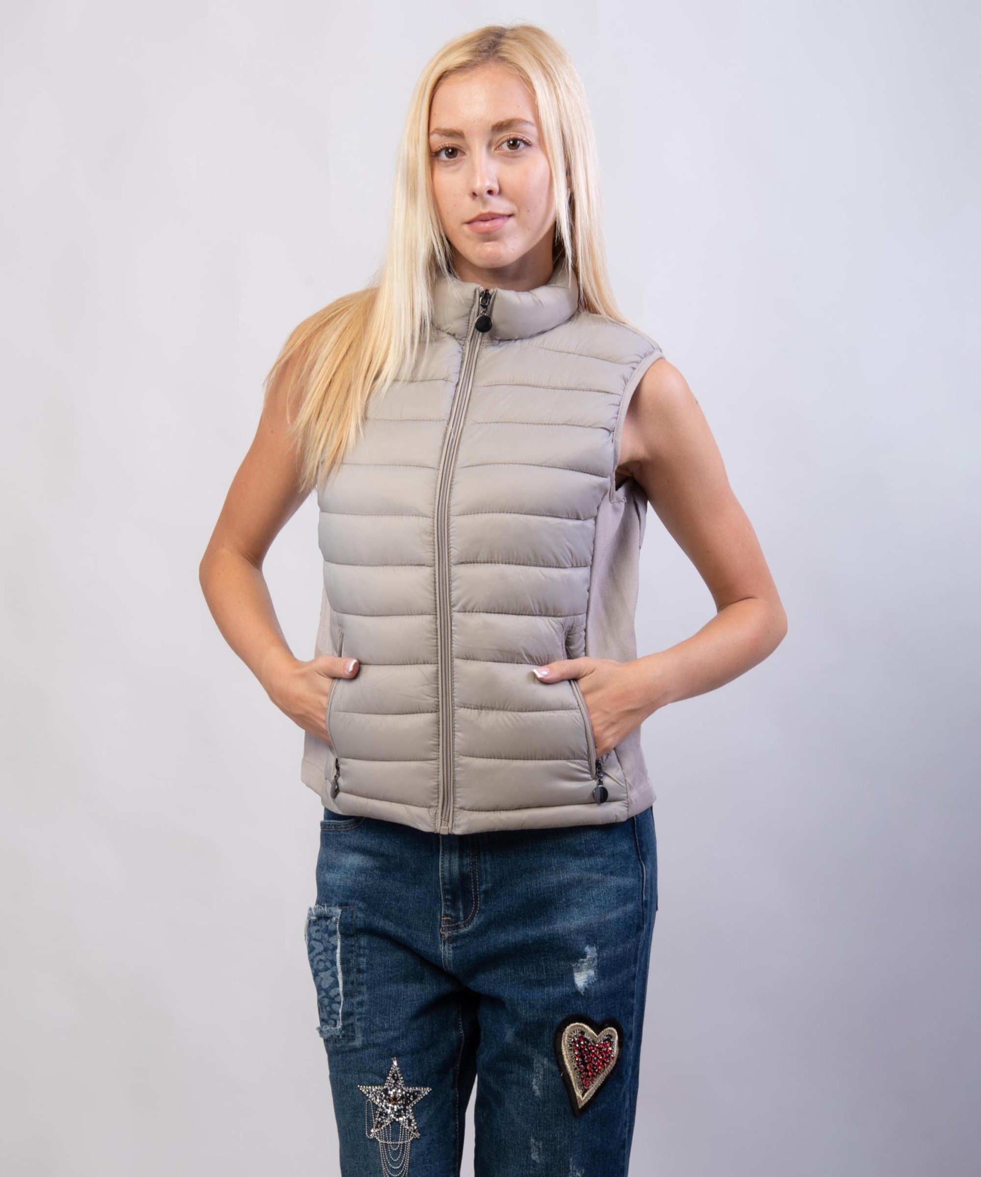Gilet Piumino con Elastico in Vita