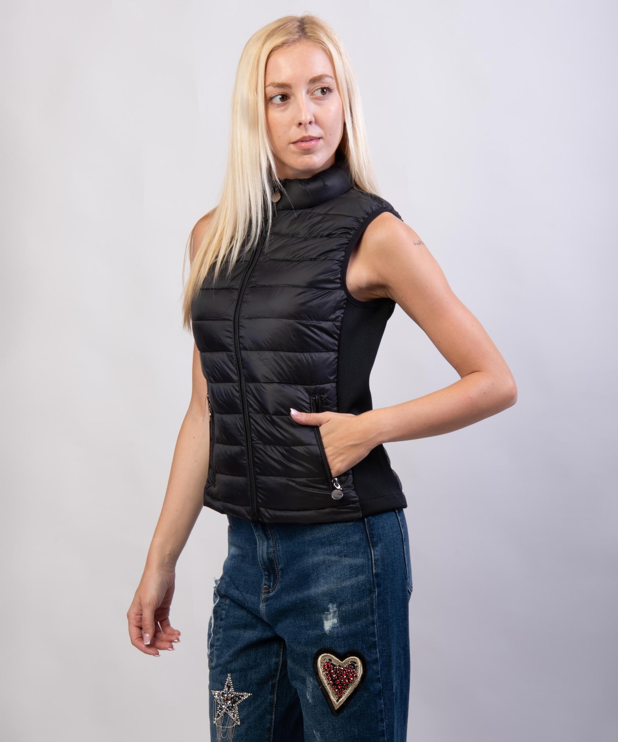Gilet Piumino con Elastico in Vita