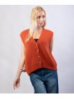Gilet Misto Mohair con Bottoni