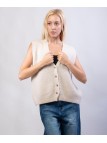 Gilet Misto Mohair con Bottoni
